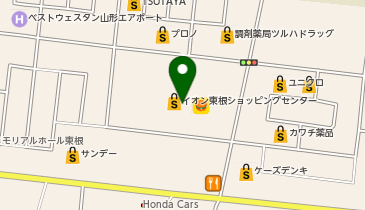 銀座 コージーコーナー イオン東根店の地図画像