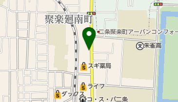 洗たく館 二条店の地図画像