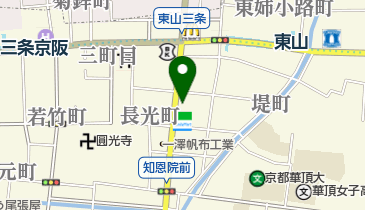 洗たく館 東山三条店の地図画像