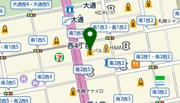 オニツカタイガー 札幌PARCO店の地図画像