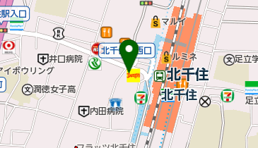 名代富士そば 北千住店の地図画像