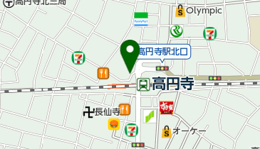 名代富士そば 高円寺店の地図画像