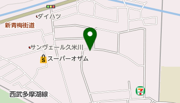 くめがわ電車図書館の地図画像