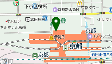 たごさく ジェイアール京都伊勢丹店の地図画像