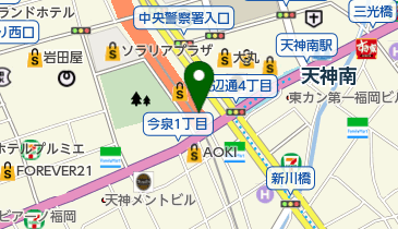 たごさく 福岡三越店の地図画像