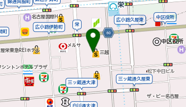 しゃれむすび 名古屋栄三越店の地図画像