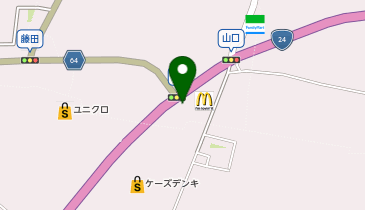 香の川製麺 川辺店の地図画像