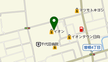 イオン 日向店の地図画像