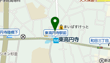 東高円寺二万電圧の地図画像