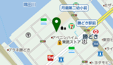 勝どき動物病院の地図画像