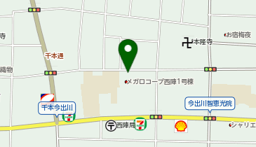 ファッションプラザ オンセンド 西陣店の地図画像