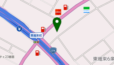 ダイナム 北海道札幌東雁来店ゆったり館の地図画像