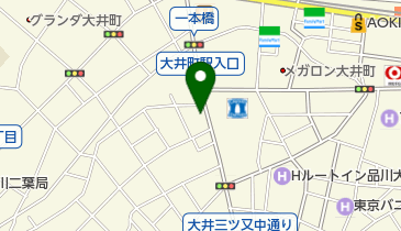 大井町どうぶつ病院の地図画像