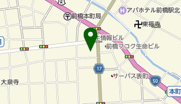 三菱UFJモルガン・スタンレー証券 前橋支店の地図画像