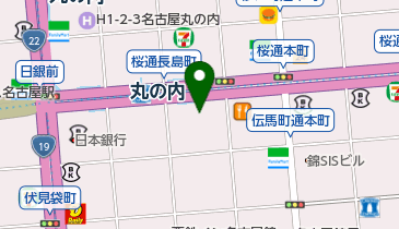 ファイテンショップ名古屋丸の内店の地図画像