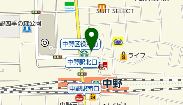天馬 中野店の地図画像