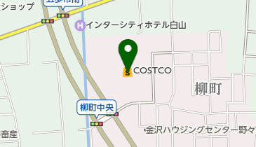 コストコホールセール 野々市倉庫店の地図画像