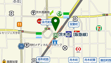 QBハウス(キュービーハウス) 阪急茨木市駅店の地図画像