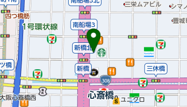 心斎橋大学の地図画像