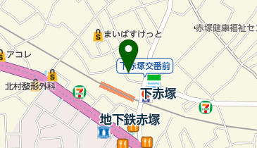 てこや 下赤塚駅前店の地図画像
