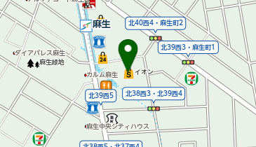 揚之屋 藤幸 イオン札幌麻生店の地図画像