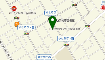 羽村市生涯学習センター ゆとろぎの地図画像