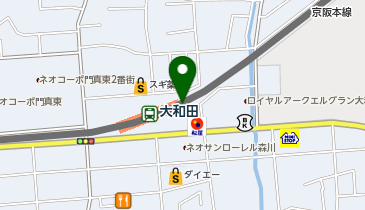 Baan Hana(バーン・ハナ) 京阪大和田店の地図画像