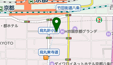 京のレンタサイクル るぽるぽ 京都駅八条口駐車場の地図画像