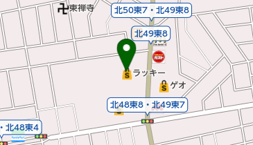 メガネのプリンス 北49条ラッキー店の地図画像