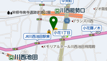 パソコン市民講座 アステ川西教室の地図画像