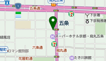 レディース鍼灸さいとう烏丸五条の地図画像