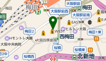 Gaba(ガバ)マンツーマン英会話 梅田ラーニングスタジオの地図画像