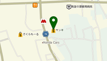 ファッション市場 sanki(サンキ) 大間々店の地図画像