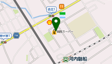 CLEANING Ruby(クリーニング ルビー) 関西スーパー河内磐船店の地図画像