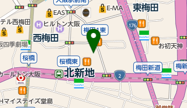 梅田市税事務所の地図画像