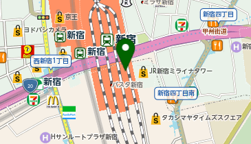 結 ニュウマン新宿店の地図画像