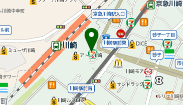 ポポンデッタ 川崎アゼリア店の地図画像