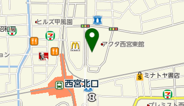 西宮市大学交流センターの地図画像