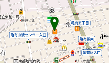 ホットヨガスタジオLAVA(ラバ) 亀有店の地図画像