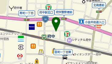 ホットヨガスタジオLAVA(ラバ) 府中店の地図画像