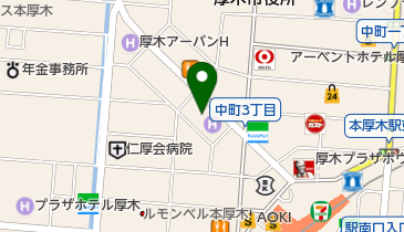 ホットヨガスタジオLAVA(ラバ) 本厚木店の地図画像