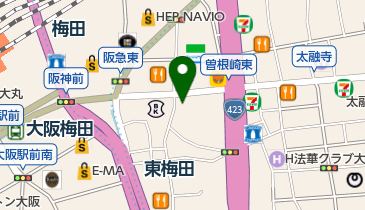 ホットヨガスタジオLAVA(ラバ) 梅田店の地図画像