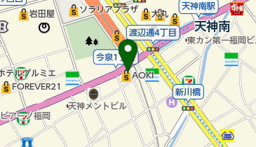 ホットヨガスタジオLAVA(ラバ) 福岡天神店の地図画像