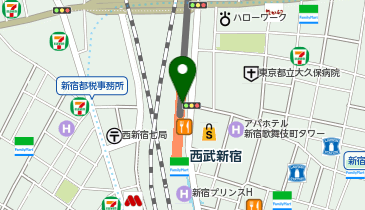 西武新宿ペペ&Brickst.(ブリックストリート)の地図画像