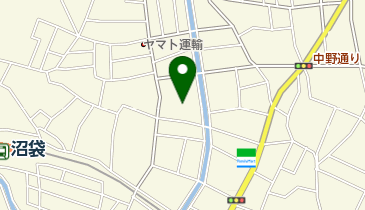 沼袋公園の地図画像