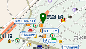 arenot(アーノット) Wing Kitchen京急川崎店の地図画像