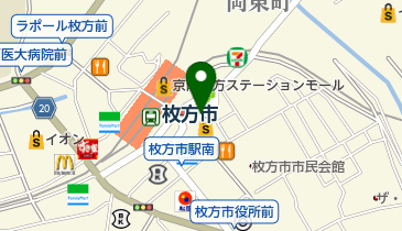 交野カバン 枚方 T-SITE店の地図画像