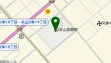 旭川市永山公民館の地図画像