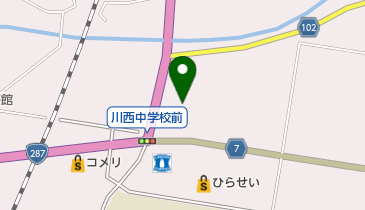 かわにし森のマルシェの地図画像