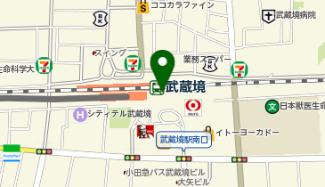 いろり庵きらく 武蔵境店の地図画像